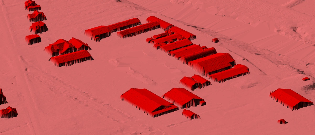 LiDAR point cloud building class in 3D